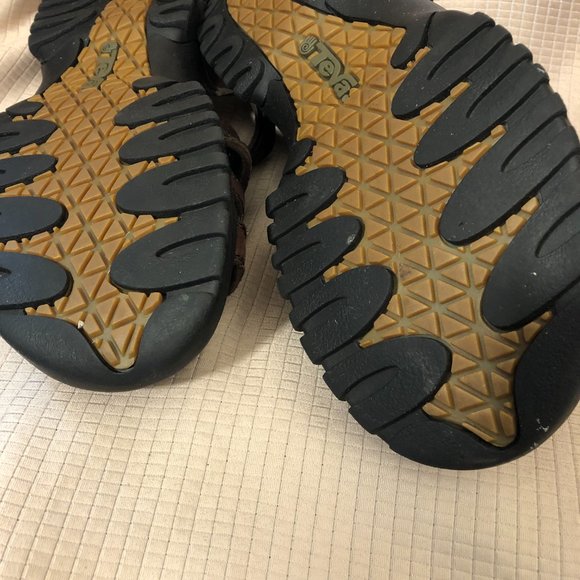 Teva brown leather men sandals, 12 main image 9